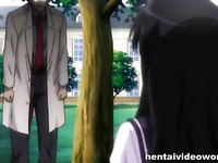 Obedient hentai school gal owned by old guy